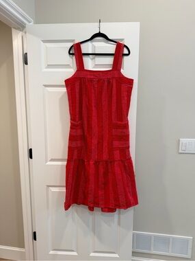 Maeve Red Striped Sleeveless Pocket Sundress